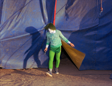 Green Clown Blue Tent